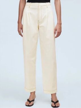 Madewell Pleated Straight Chino Pants Tapered Office Work‎ Preppy Minimalist 12